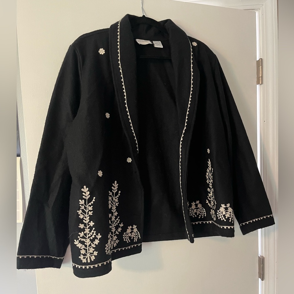 Embroidered Black Jacket